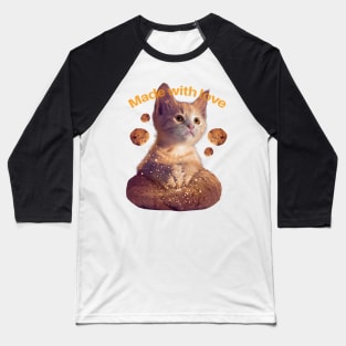 Cat Making Biscuits Baseball T-Shirt